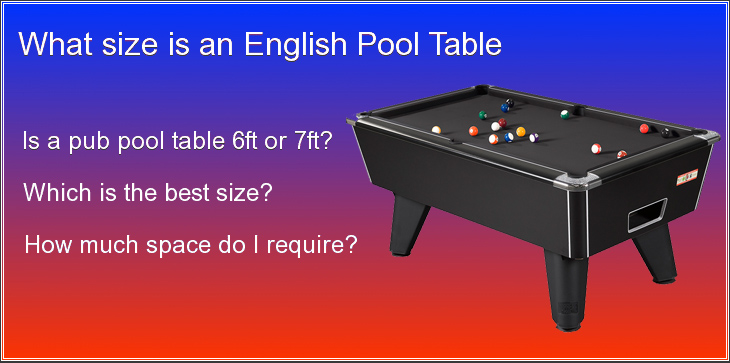 English Pool Table Size 